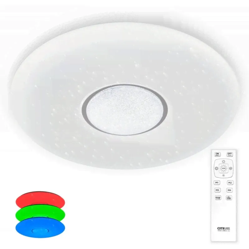 Потолочная люстра Санта CL723680G белая Citilux-0