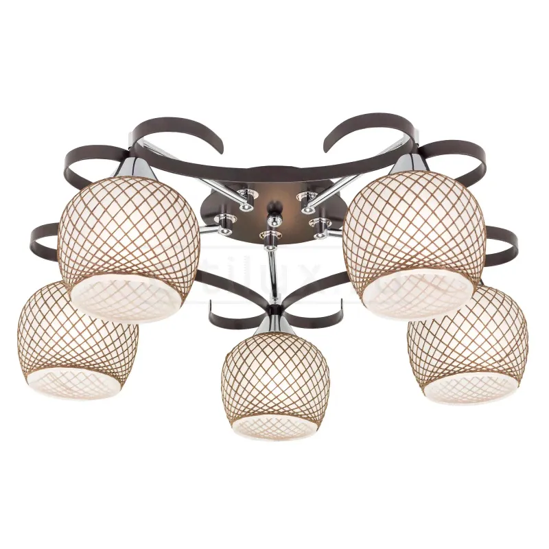 Люстра потолочная Citilux Сюзи Венге+Хром CL171152-0