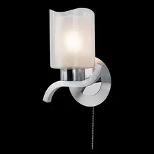 Бра Citilux Аэлита CL169311, арматура хром, плафон стекло белое / прозрачное, 17x14 см