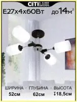 Люстра потолочная Citilux Эрик CL136145 белый черный