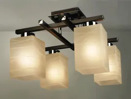 Люстра потолочная CL127141 хром + венге Оскар Citilux
