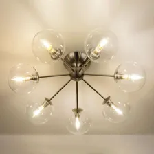 Потолочная люстра Citilux Томми CL102171, арматура хром, плафоны стекло прозрачное, 67х67 см